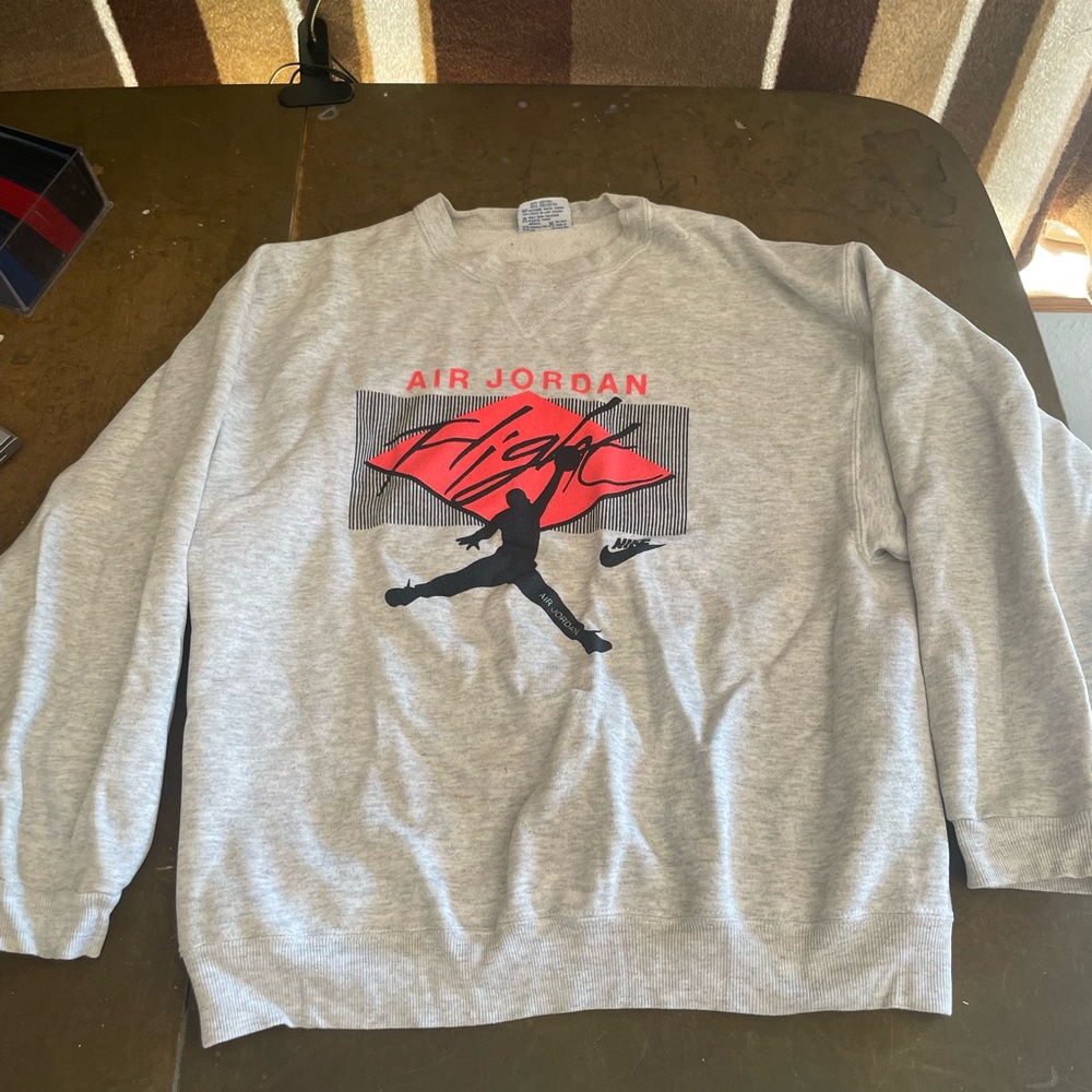 Hanes Air Jordan Flight Gray Sweater